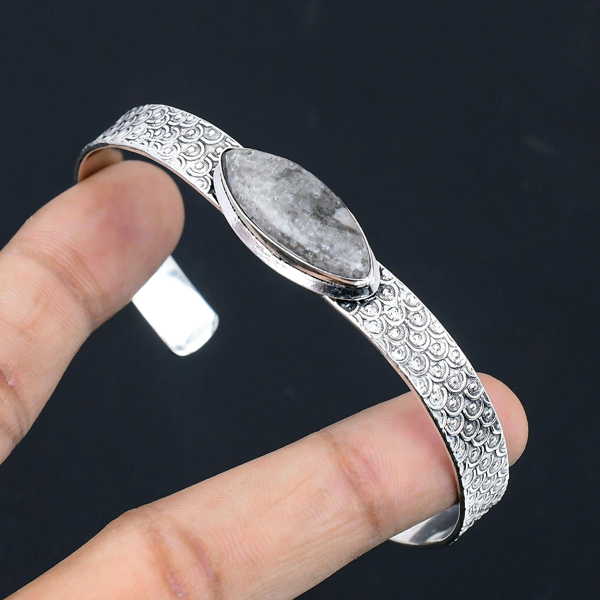 

Daughters Day Deal Marquise Natural Stingray Coral New Bangle Jewelry 925 Silver Adjustable