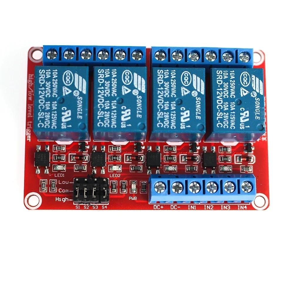 1 2 4 8-Kanal Relaismodul Platine Shield 5V 12V 24V mit Optokoppler Unterstützung High und Low Level Trigger für Arduino