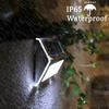 Stainless Steel 3LED Step Light Waterproof Warm Light LED Wall Lamps Easy Installation Solar Fence Lights
