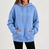 Felpa con cappuccio a maniche lunghe colorata da donna, pullover casual per l'uso quotidiano