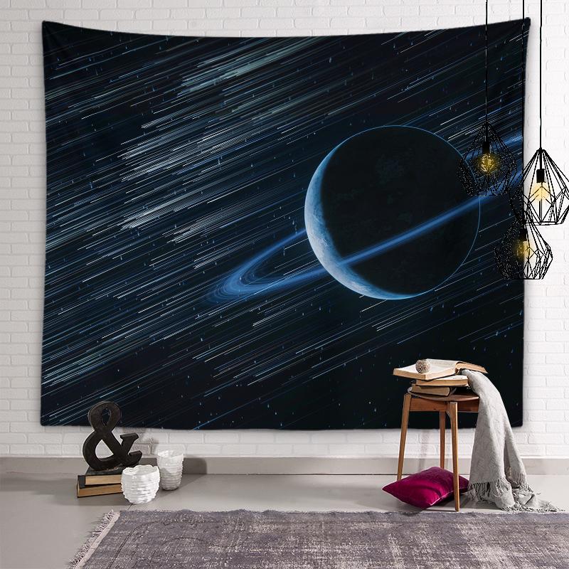 Mysteriöse Milchstraßen-Galaxie Wandteppich Schwarzes Loch Planet Wandkunst Dekoration Schlafsaal Ästhetik Wohnzimmer Schlafzimmer Heimdeko