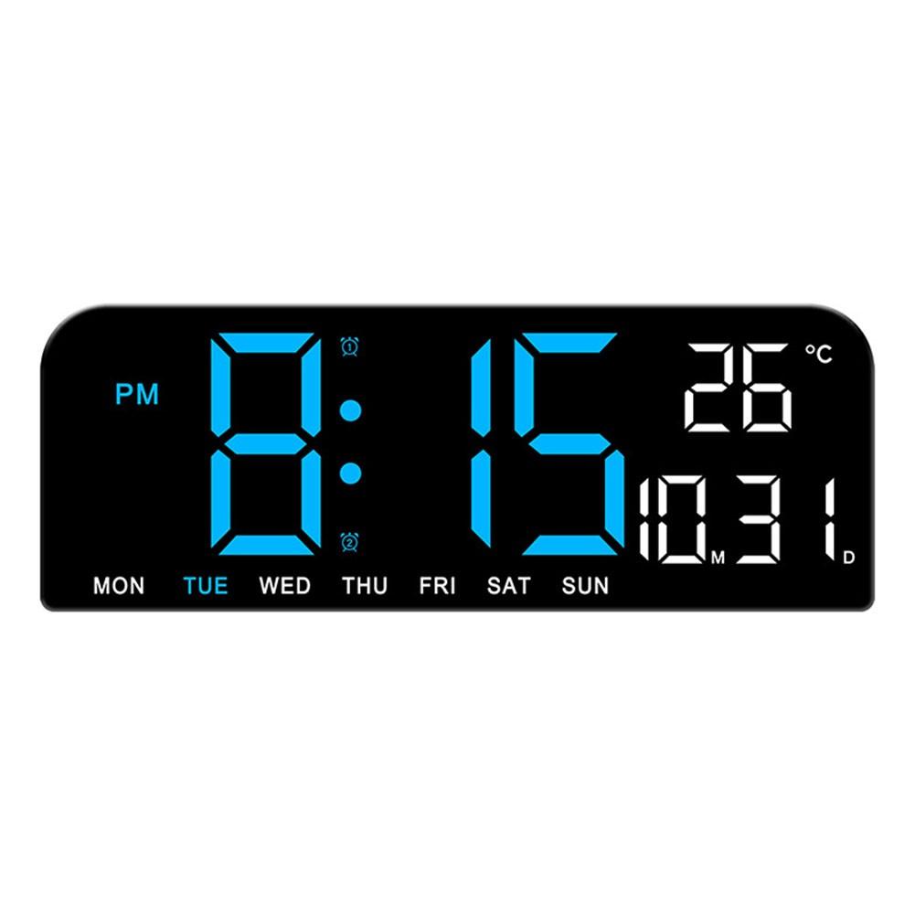 Large Digital Wall Clock Temperature and Date Display Night Mode Table Clock