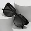 Simple designer personalized cat eye large frame sunglasses for men and women, retro candy contrasting color YK sunglasses