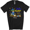 CUTEBUNNYSTORE Personalisierter Name Frohes Chanukka; Lustige Chanukka-Schlange mit Menora-Tier Unisex T-Shirt Schwarz