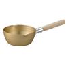 Hokuriku Aluminum Yukihira Pot 16cm, Kodengu, Gas Stove Only, Aluminum Pot, Sulfuric Acid Anodized, Lightweight, Wooden Handle, Measurement Markings,