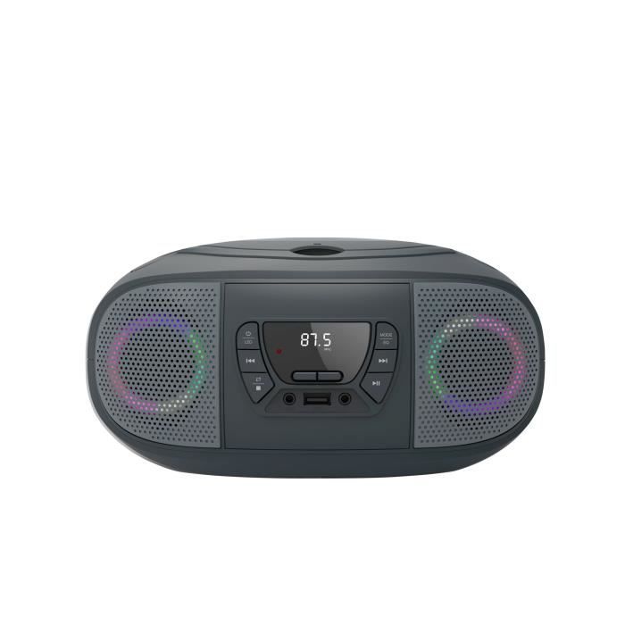 Radio CD USB - FONESTAR - GRAU - CD-Player - UKW-Radio - Lichteffekte