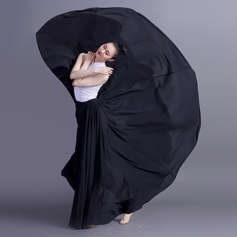 Gonna in Chiffon a 360/540/720 Gradi Balletto Danza del Ventre Donna Gonne Lunghe Gitane Abbigliamento da Pratica per Ballerine Gonna da Ballo Assortita