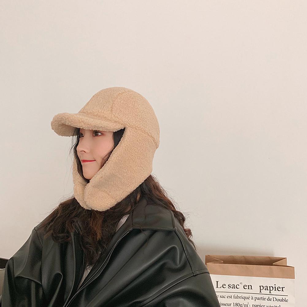 Women Korean Style All Matching Thickened Baseball Cap Cute Ear Protection Plush Warm Hat
