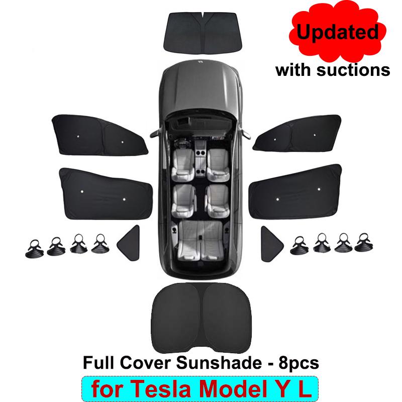 for Tesla Model YL 2026 2025 Sun Roof Shade Front Rear Window Sunshade Anti-UV Shading Cover Visor Protector Kids