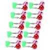 10 Pcs Fishing Rod Alarm Dual Alert Bells Fishing Bells Clips with 2 Holes of Different Sizes for Night Fishing