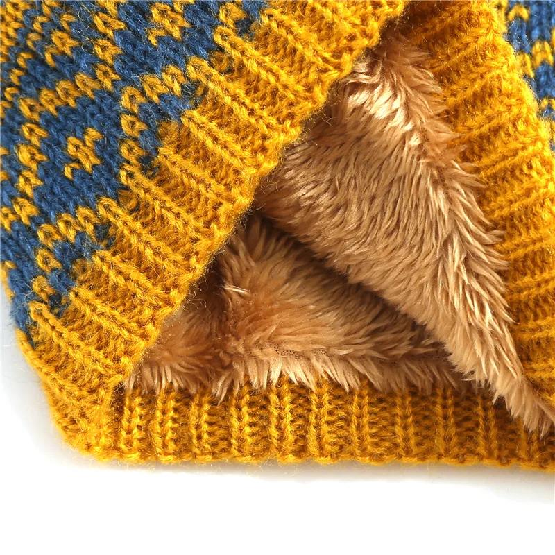 New Knitted Fleecing Thickening Neckerchief Winter Warm for Women Men Soft Muffler Neck Ring Scarf Fashion Outdoor Face Ski Mask