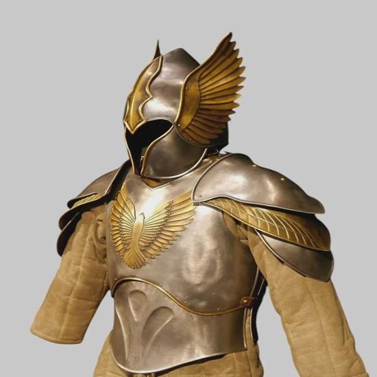 Medieval Knight Elven Cuirass With Helmet Elven Full Body Armor Larp Costume Halloween Costume