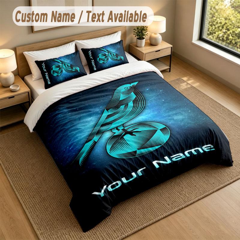 Bedding Set 1 Duvet Cover 2 Pillowcases Norwich City Print Soft Bed Linen Bedroom Decor