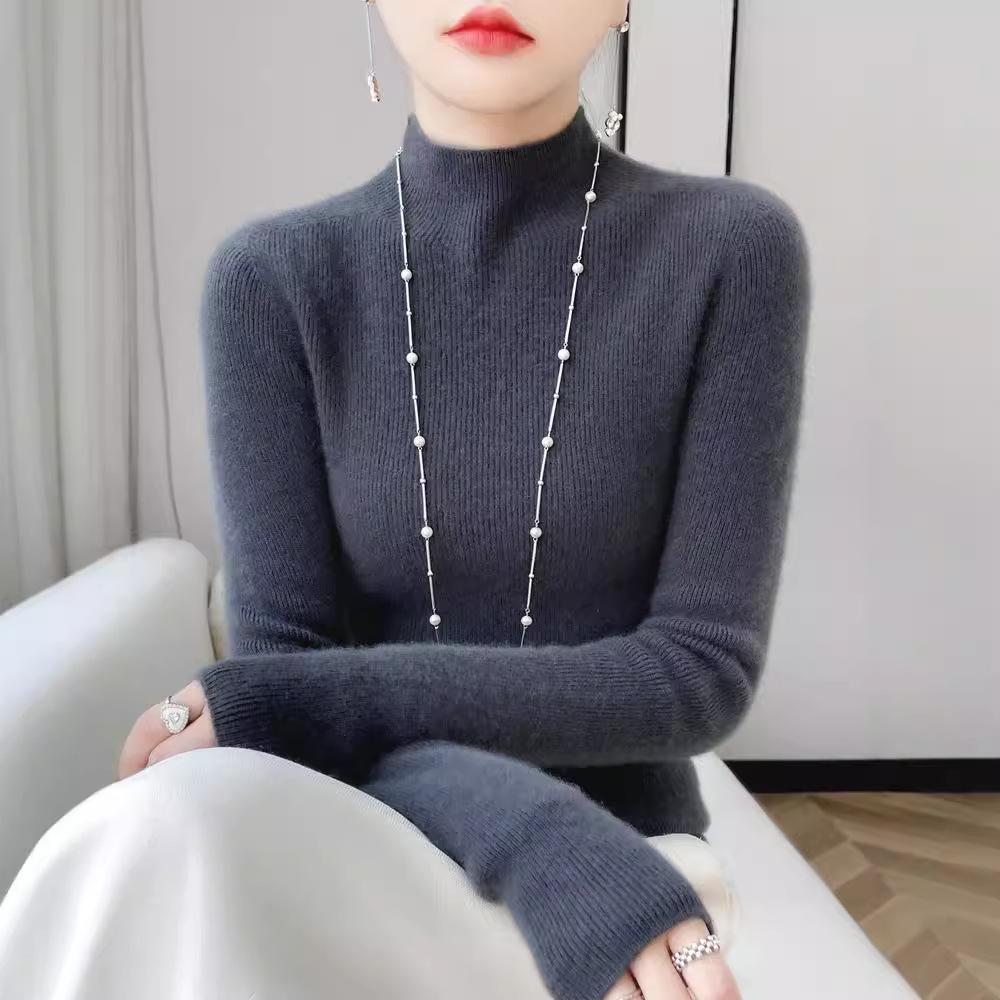 

Women s Slim Fit Ribbed Wool Turtleneck Pullover Sweater 2XL (132-150 lbs)