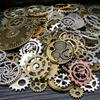 1pack 100g/3.52oz, Vintage Steampunk Bronze Alloy Gears, Mixed Alloy Cog Charms, DIY Craft Watch Parts, Cyber Punk Style Pendants for Jewelry Making