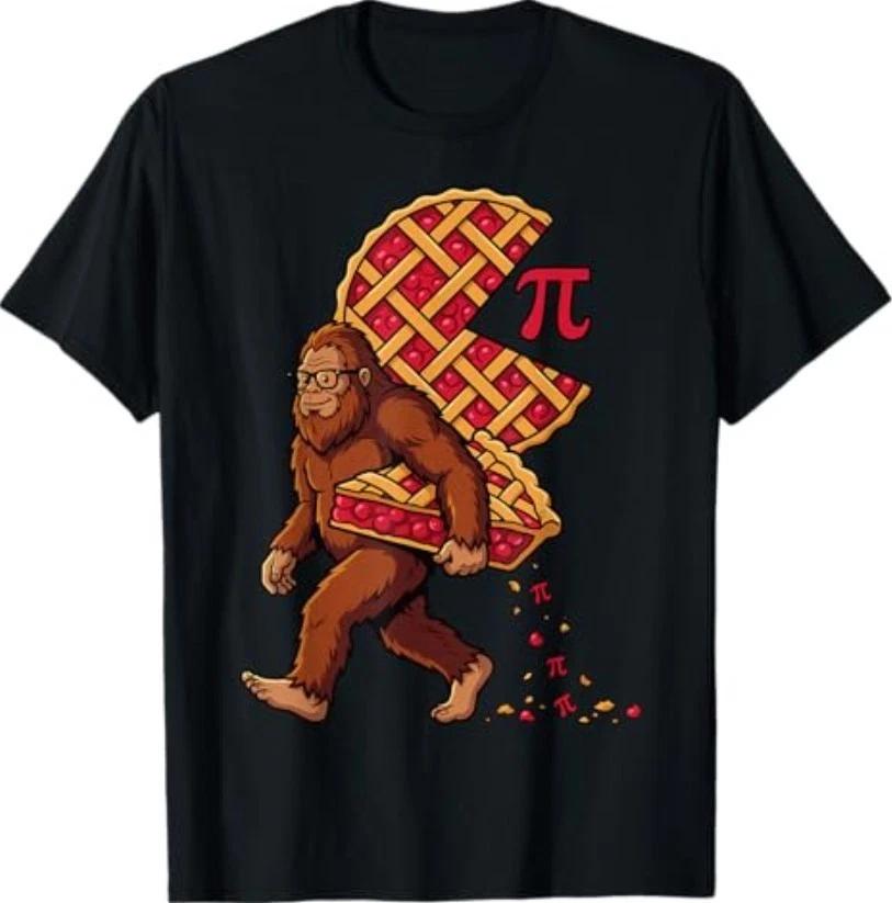 Bigfoot Pi Day Funny Sasquatch 3.14 Math Pie Lover T-Shirt S