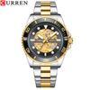 CURREN Fashion Business Men's Watch Quartz Waterproof Night Light Unique Rotating Bezel Luxury Watches
