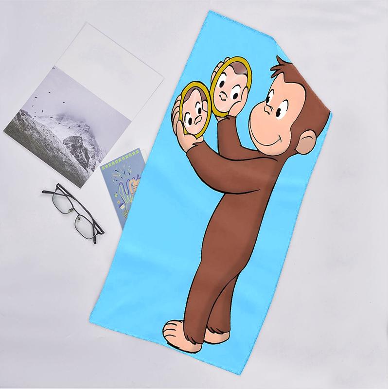 Curious George Fashion Beach Towel: Ideal for Summer Adventures Soft, absorbent and quick drying suitable for swimming and bathing