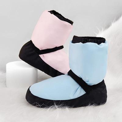 Aufwärmschuhe aus Baumwolle für Damen-Ballett – Wintertanz, kurze Stiefel für Lehrer, Training für Erwachsene und Kinder.