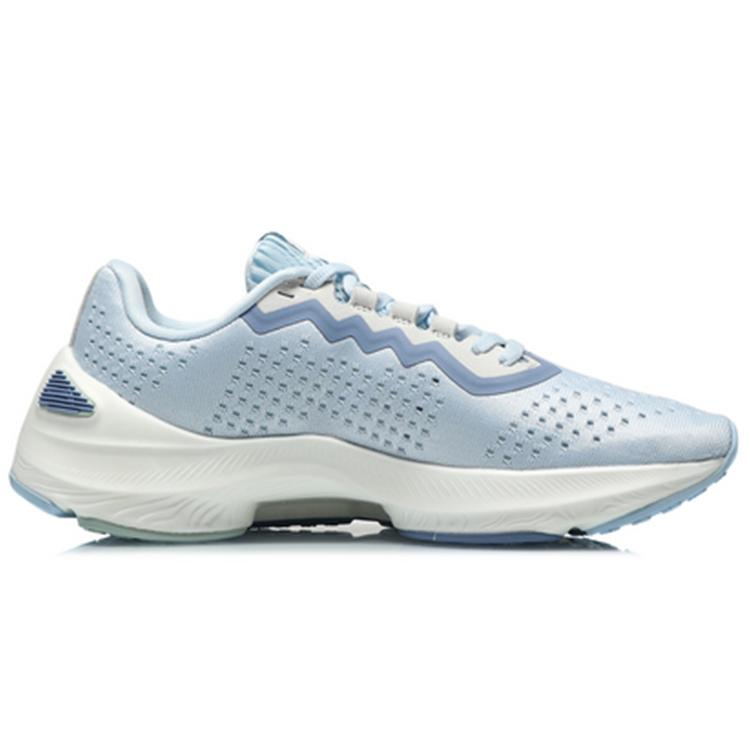 Li Ning Arashi One Piece Weaving Slip Resistant Abrasion Resistant Low Top Running Shoes Women's Sky Blue ARHQ068-1