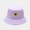 New sunflower applique bucket hat female tide small fresh pot hat student foldable sun hat