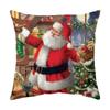 Classic Simple Christmas Series Cushion Pillow Cover Fashion Santa Claus Christmas Tree Pattern Pillowcase Home Sofa Decoration