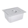 4-Piece Stainless Steel Steam Table Pans, 7L Capacity, Lid Included, Ideal for Catering, Heat Retention & Easy to Clean