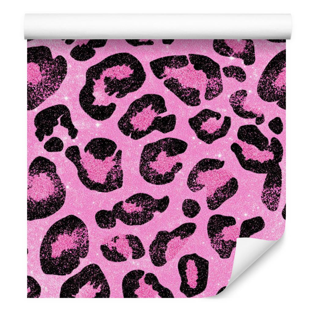 Pink glitter leather wallpaper powder pink and purple 50x1000