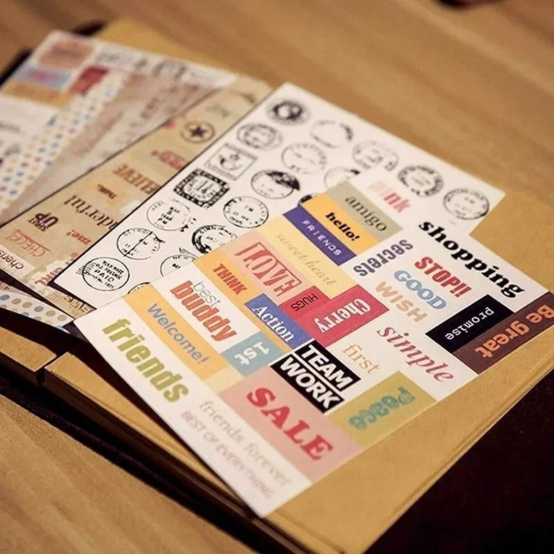 1pcs Retro Postmark Letter Decoration Sticker Scrapbook Calendar Diary Plan Card Random Color Monumental Significance