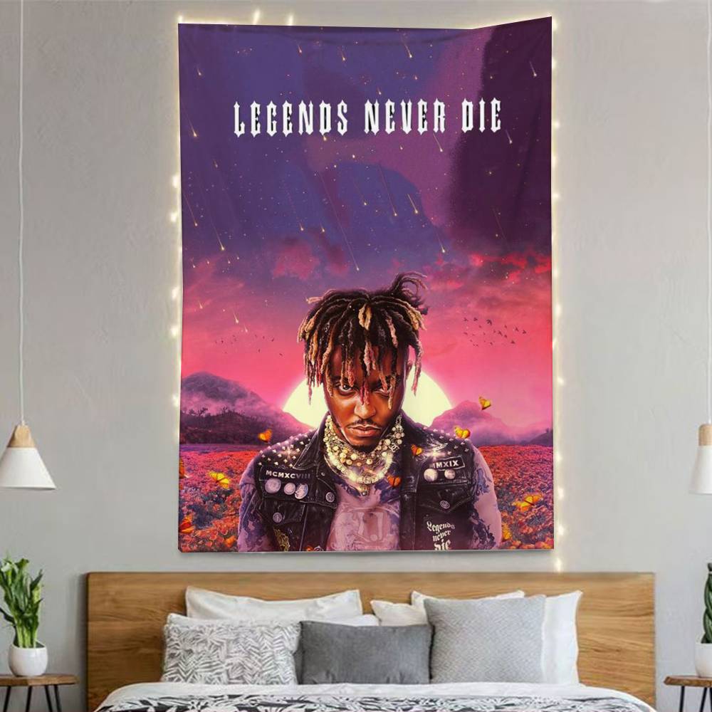 Jjuice Wrld Flags Wall Hanging Background Art Banner For Bedroom Home Outdoor Decor