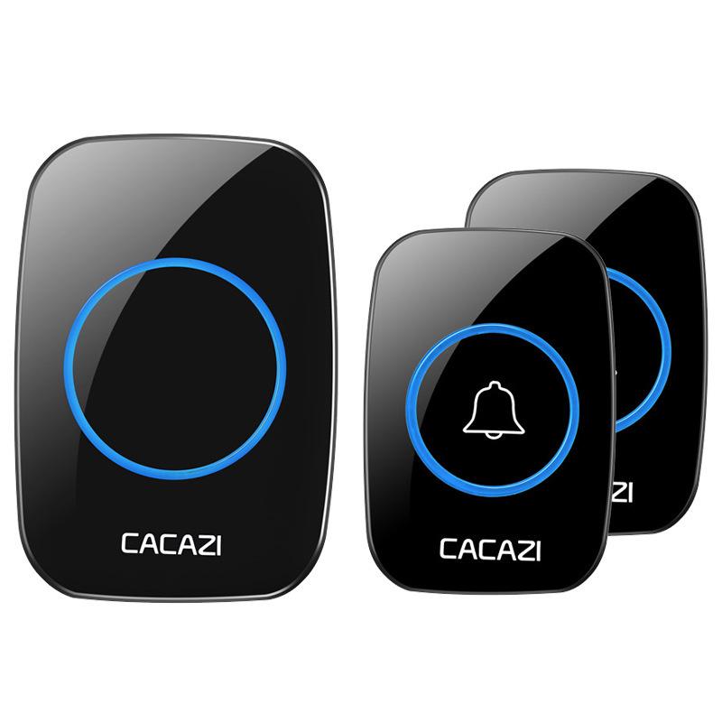 Wireless Long-Distance Smart Doorbell for Home & Elderly Black CN Plug