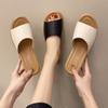 2025 Summer Fashion New Women's Slope Heeled Cool Slippers for Daily Comfort Beach Shoes Women's High Heeled Slippers Ladies