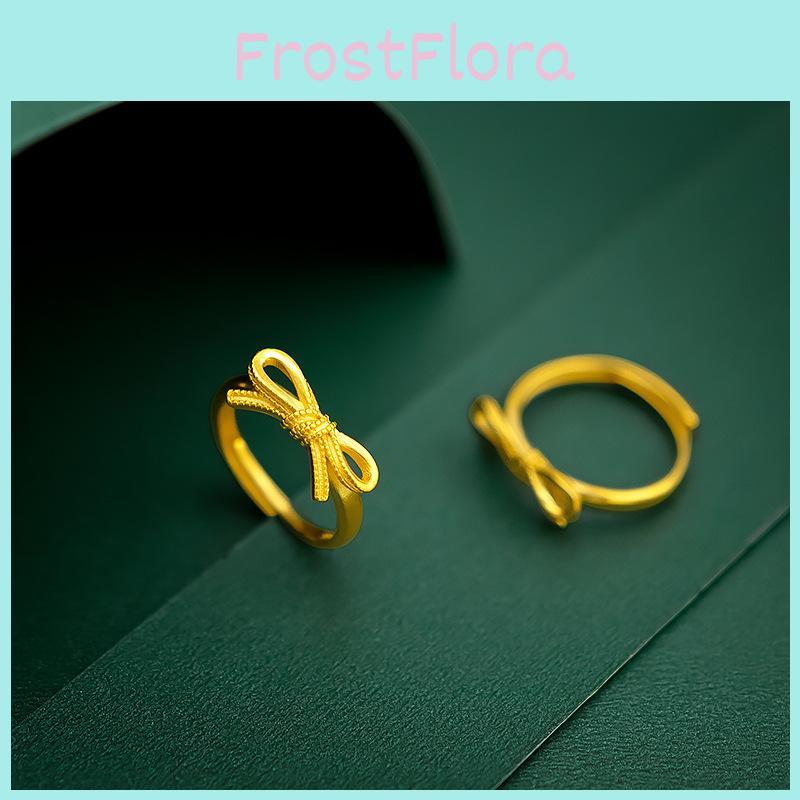 Charming Bow Brass Tie Ring For Women Delicate Fashion Jewelry Idea Gift