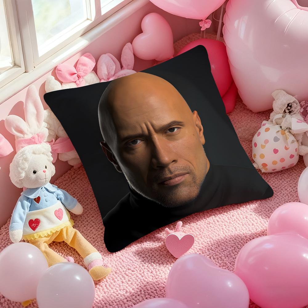 The Rock Face America Dwayne Johnson Cushion Cover Pattern Printed Pillowcase For Living Room Sofa Cushion Cover Bedroom Decor