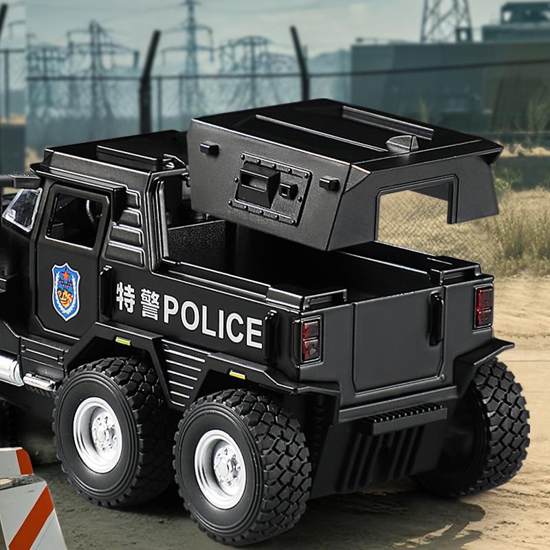 1:32 SWAT Stadtpolizei LKW Modell Diecast Spiel Offroad Fahrzeug Sound und Licht Sportwagen Spielzeug für Kinder Sammlung Geschenke