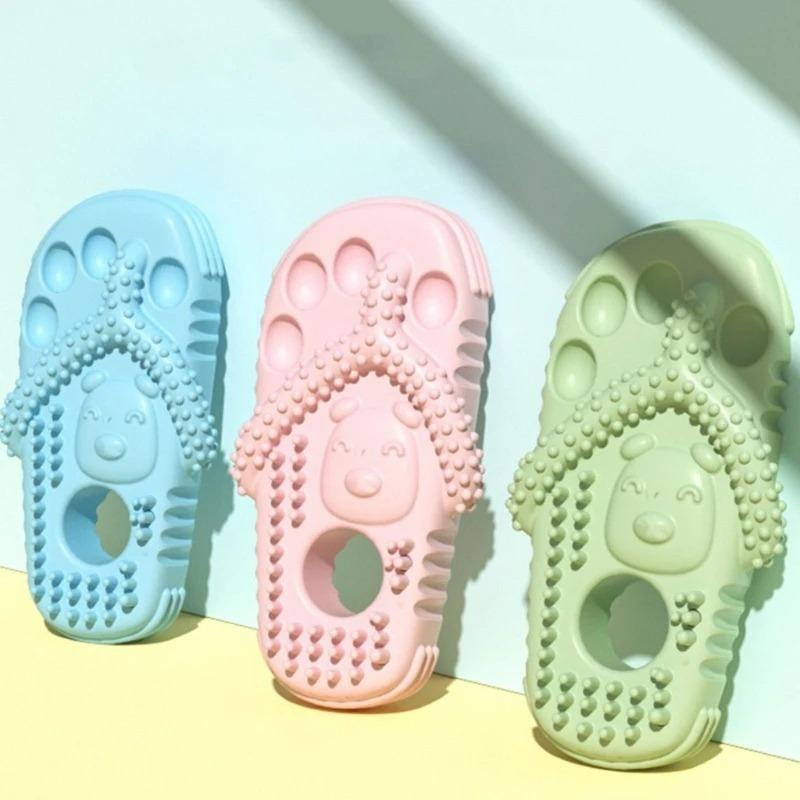 TPR Dental Chew Slipper Dog Toy Bite Resistant Molar Teeth Cleaning Pet Plaything Interactive Relaxation Toy for Dogs Cats