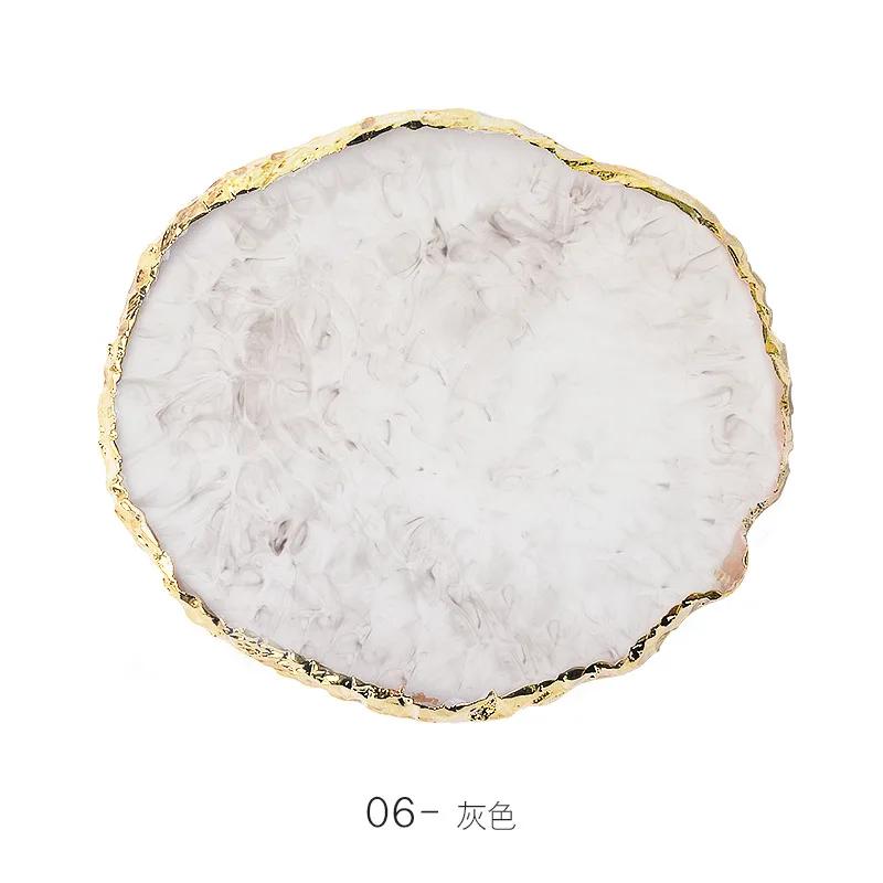 18 Styles Resin Agate Stone Nail Color Palette Gel Polish Pallet Mixing Drawing Paint Plate Manicure Nails Art Display Shelf