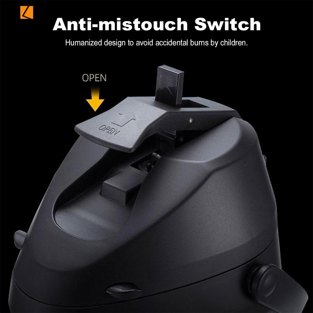 Stainless Steel Air Pressure Insulation Pot, Double Walled Insulated Coffee Thermal with 360 Rotating Base, for Family Friend