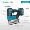 Yofidra Chiodatrice elettrica senza spazzole 30mm 2in1 Chiodatrice/Graffettatrice a batteria Chiodatrice per carpenteria Tacker Strumento per batteria Makita 18V Spilli