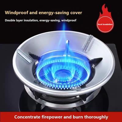 Fireproof Windshield Save Gas Cover Windproof Ring Anti-Skid Bracket Thicken Gas Stove Energy-Saving Ring
