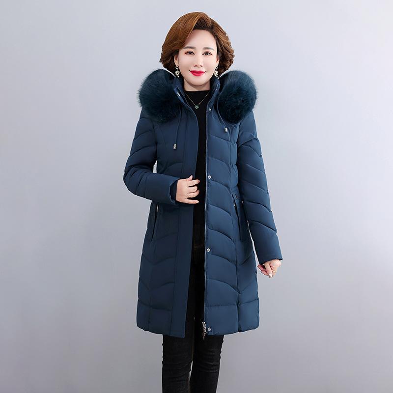 Middle-aged and Elderly Large-size Women's Cotton-padded Clothes, Mother's Winter Clothes, Slim-fitting Thickened Cotton-padded Clothes