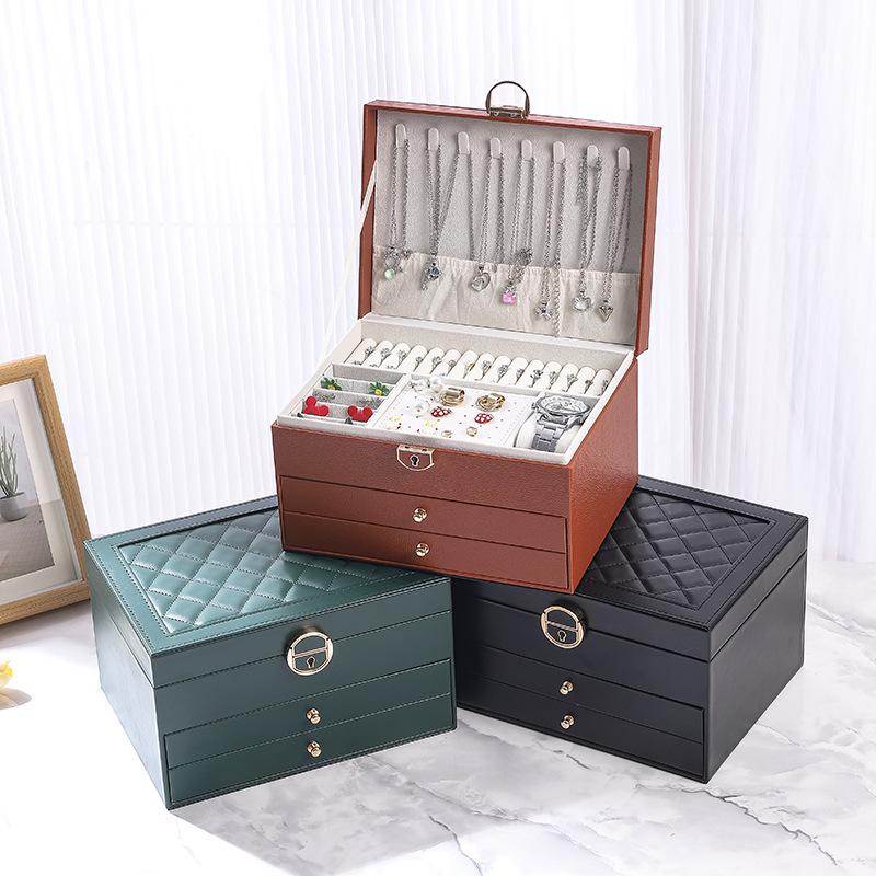 Luxury Multi-Layer Large-Capacity Jewelry Storage Box for Earrings
