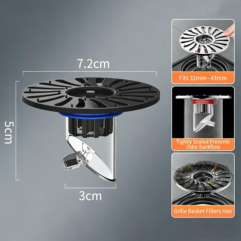

Floor Drain Core Shower Floor Strainer Cover Toilet Sewer Anti-Odor Plug Abs No Smell Bathroom Toilet Sewer Shower Drain Black blue