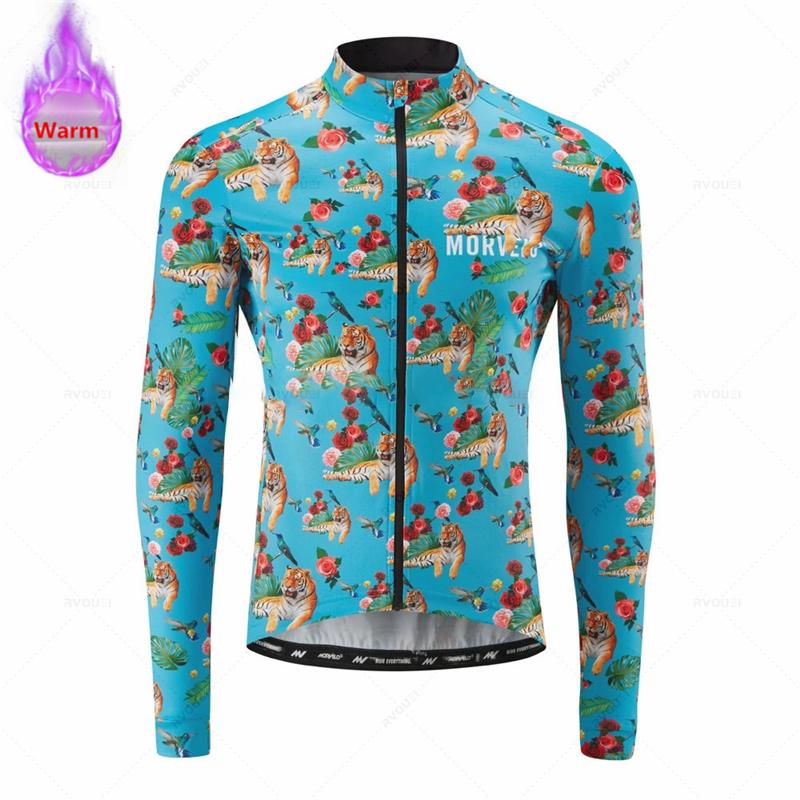 

Morvelo-Thermal Fleece Cycling Jerseys Set for Men, MTB Bike Clothes, Warm Bicycle Clothing,2026 Velvet Warm Cycling Suit Set XS
