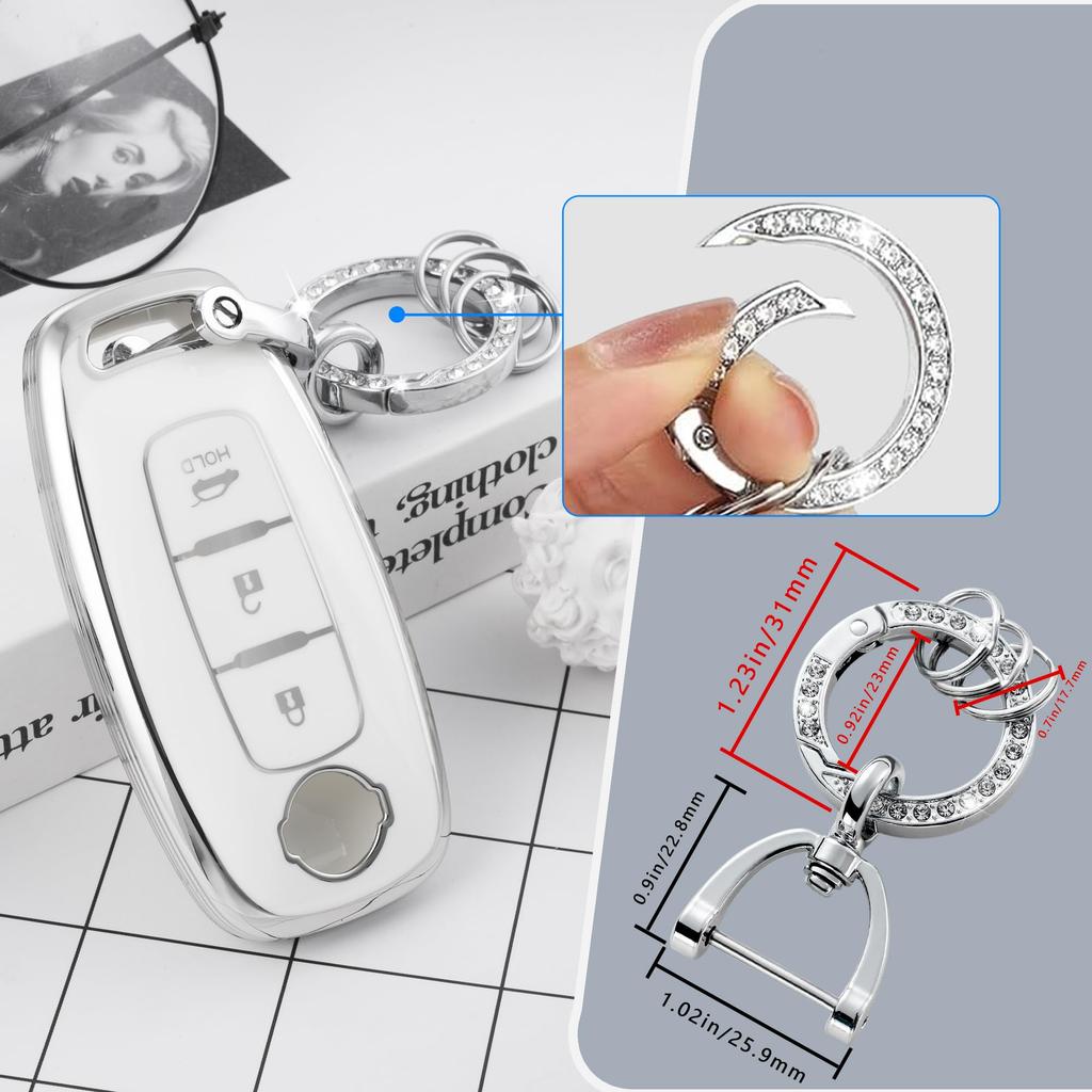 [Unhoke] New X-Trail Key Case, Compatible with Nissan, Sakura Aria, Key Cover, T33 Series,