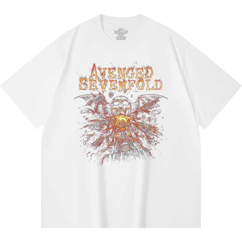 230 g/m² 100% Bavlna T-shirt Heavy Metal Rocková Kapela Tisk Populární Hudby Unisex Těžký Bavlněný T-shirt