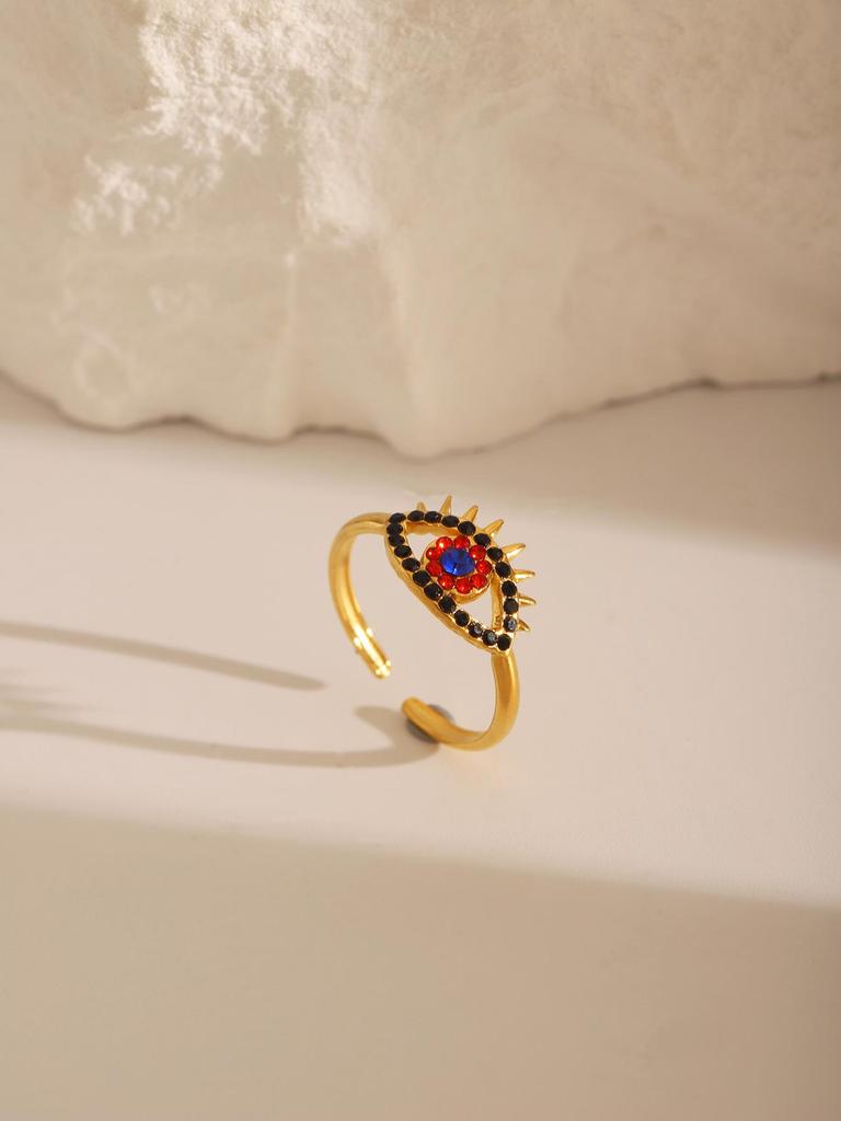 Gold-Plated Stainless Steel Flower Ring for Women - Non-Fading, Light Luxury, Exclusively Designed.