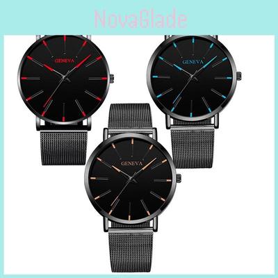 Fashionable Men's Casual Wristwatch With Geneva Style Simple And Elegant Waterproof Suitable For Business 10mm Thickness