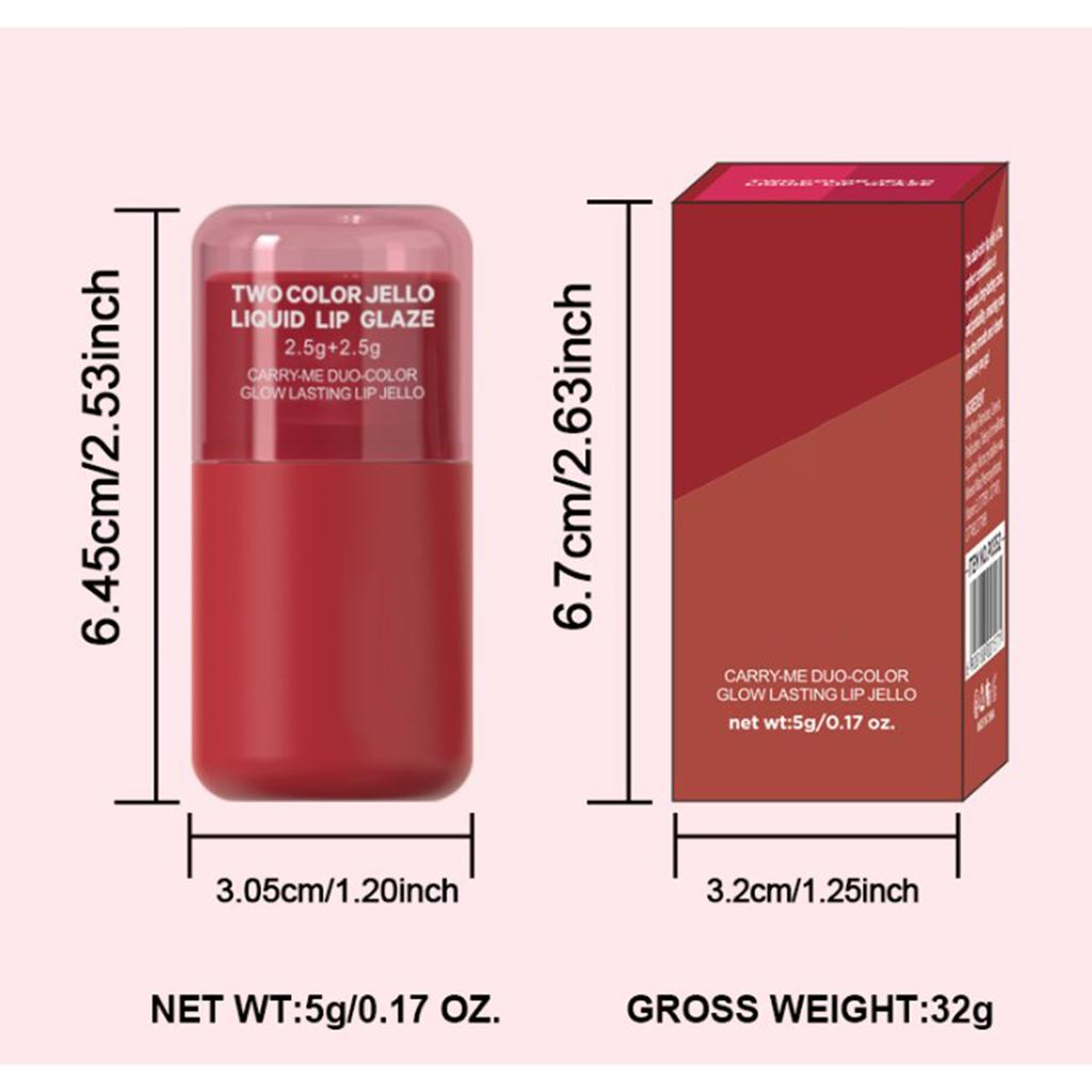 1Pc Glossy Lip Stain – Hydrating Formula, Smudge-proof & Pigmented Color
