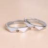 2 Pcs Sun Moon Lover Couple Rings Simple Opening Ring For Couple Men Women Wedding Engagement Promise Valentine's Day Jewelry